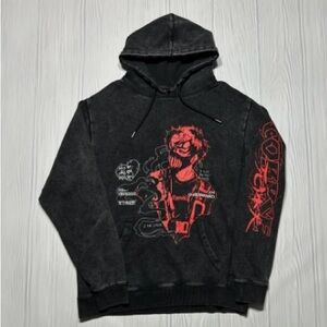 Corpse Husband Miss You SZ M black acid wash Hoodie unisex 100% cotton like New